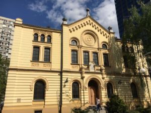 Image of The Nożyk Synagogue, the only surviving prewar Jewish house of prayer in Warsaw, Poland.